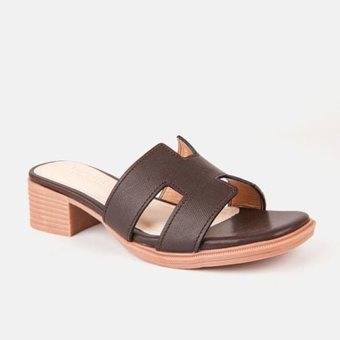 Dép, guốc nữ VINA THI cao 4 cm, da bò C71.ED004