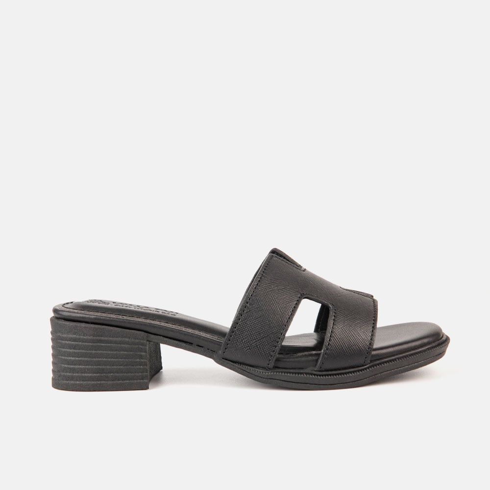 Dép, guốc nữ VINA THI cao 4 cm, da bò C71.ED004