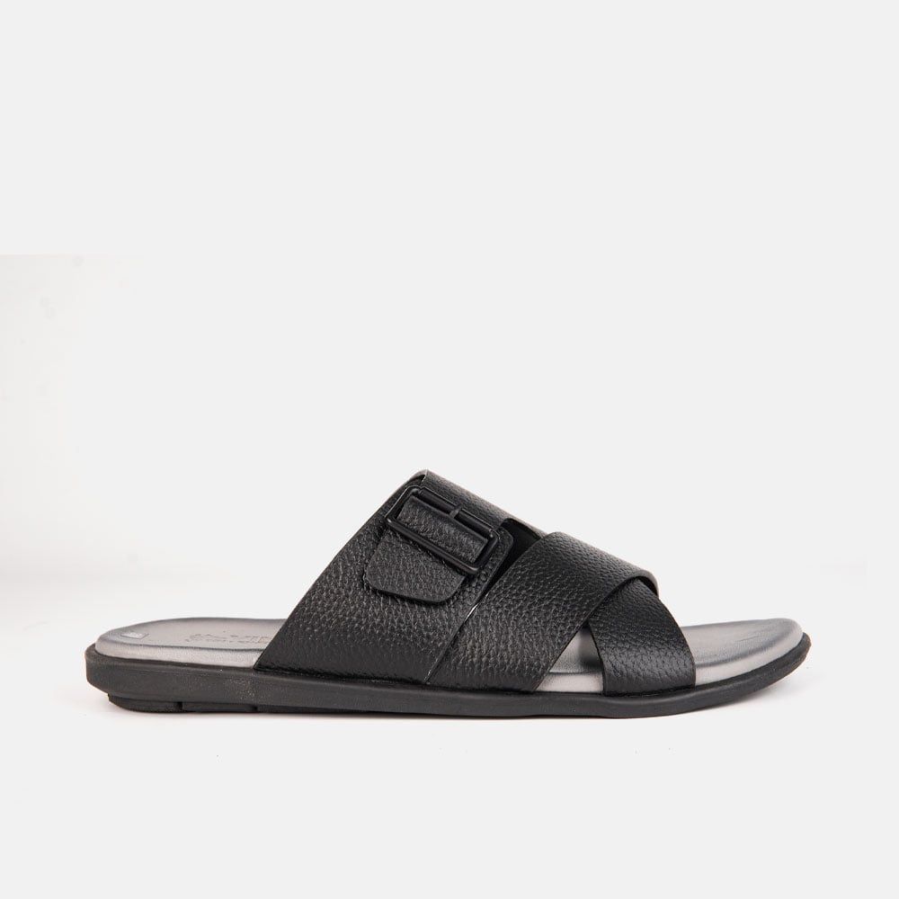 Dép Nam da bò quai chéo kết hợp quai ngang VINA THI - C71.TD015