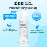  Nước Tẩy Trang Keo Ong ZEE ZEE Dịu Nhẹ, Sạch Sâu Cho Da Nhạy Cảm [BẢN MINI 45ML] - Propolis Micellar Water ZEE ZEE skincare 