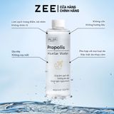  Nước tẩy trang Keo Ong làm sạch lớp trang điểm, bụi bẩn, hỗ trợ giảm mụn và dầu thừa cho cả da nhạy cảm 400ML - Propolis Micellar Water ZEE ZEE skincare 