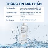  Nước tẩy trang Keo Ong làm sạch lớp trang điểm, bụi bẩn, hỗ trợ giảm mụn và dầu thừa cho cả da nhạy cảm 400ML - Propolis Micellar Water ZEE ZEE skincare 