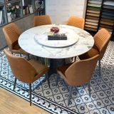 Bàn ăn tròn xoay 2 mặt đá Vanga (không gồm ghế)