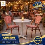 Bộ bàn ghế cafe ngoài trời LU3014 + Ghế LU3006C