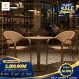 Bộ bàn ghế cafe ngoài trời LU9021T + Ghế LU3022C