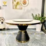 Bàn ăn tròn xoay 2 mặt đá Kashei (không gồm ghế)