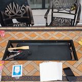 Bàn sân vườn chữ nhật mặt đá có bếp nướng  (không gồm ghế)