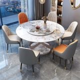 Bàn ăn tròn xoay 2 mặt đá Pandora (không gồm ghế)