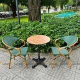 Bộ bàn ghế cafe ngoài trời LU2035C + Ghế LU2049