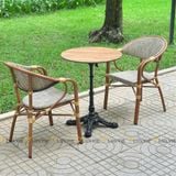 Bộ bàn ghế cafe ngoài trời LU2035C + 2 Ghế LU3004C