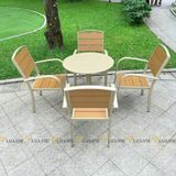 Bộ bàn ghế cafe ngoài trời LU9021T + Ghế LU1056C