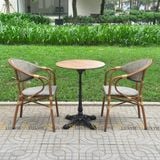 Bộ bàn ghế cafe ngoài trời LU2035C + 2 Ghế LU3004C