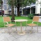 Bộ bàn ghế cafe ngoài trời LU9021T + Ghế LU1056C