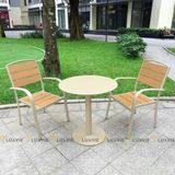 Bộ bàn ghế cafe ngoài trời LU9021T + Ghế LU1056C