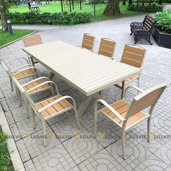 Bộ bàn ghế sân vườn LU5072T + Ghế LU1056C