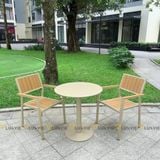 Bộ bàn ghế cafe ngoài trời LU9021T + Ghế LU1041C