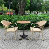 Bộ bàn ghế cafe ngoài trời LU2035C + 2 Ghế LU3022C