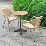 Bộ bàn ghế cafe ngoài trời LU2035C + 2 Ghế LU3022C