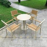 Bộ bàn ghế cafe ngoài trời LU9021T + Ghế LU1041C
