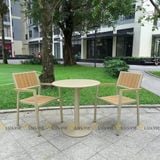Bộ bàn ghế cafe ngoài trời LU9021T + Ghế LU1041C