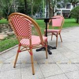 Bộ bàn ghế cafe ngoài trời LU2035C + 2 Ghế LU3006C
