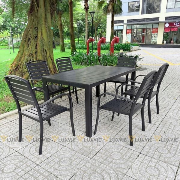 Bộ bàn ghế sân vườn LU1025 + Ghế LU1012C