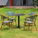 Bộ bàn ghế cafe ngoài trời DPBV9A + Ghế LUZF2049C