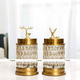 Decor Lọ có nắp tuần lộc