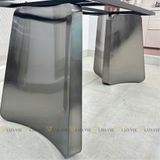 Bàn ăn inox tráng gương mặt đá Pelagia (không gồm ghế)