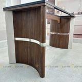 Bàn ăn inox tráng gương mặt đá Wagama (không gồm ghế)