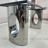 Bàn ăn inox mặt đá Jacenia (không gồm ghế)