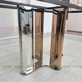 Bàn ăn inox tráng gương mặt đá Kalika (không gồm ghế)