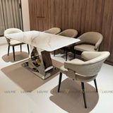 Bàn ăn inox tráng gương mặt đá Sophelia (không gồm ghế)