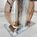 Bàn ăn inox tráng gương mặt đá Myah (không gồm ghế)
