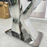 Bàn ăn inox tráng gương mặt đá Nobeline (không gồm ghế)