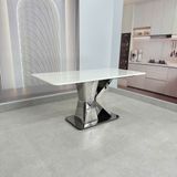 Bàn ăn inox tráng gương mặt đá Nobeline (không gồm ghế)