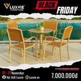 Bộ bàn ghế cafe ngoài trời LUZF9021T + Ghế HPG1A