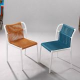 ghế nhựa đúc đan dây