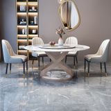 Bàn ăn tròn xoay 2 mặt đá Pandora (không gồm ghế)