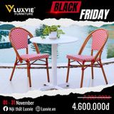 Bộ bàn ghế cafe ngoài trời DPBV9A + Ghế LUZF3006C