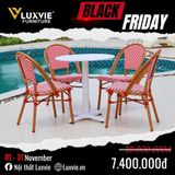 Bộ bàn ghế cafe ngoài trời DPBV9A + Ghế LUZF3006C