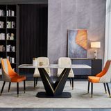 Bàn ăn mặt đá Versace (không gồm ghế)