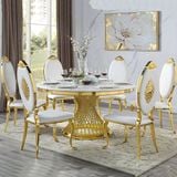 Ghế ăn inox mạ vàng Kingdom