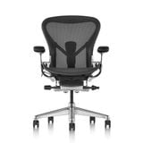 Ghế công thái học Herman Miller Aeron khung nhôm chân nhôm