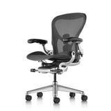 Ghế công thái học Herman Miller Aeron khung nhôm chân nhôm