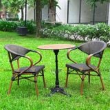 Bộ bàn ghế cafe ngoài trời LU2035C + Ghế LU3005C