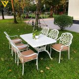 Bàn sân vườn chữ nhật LU6072 (không gồm ghế)