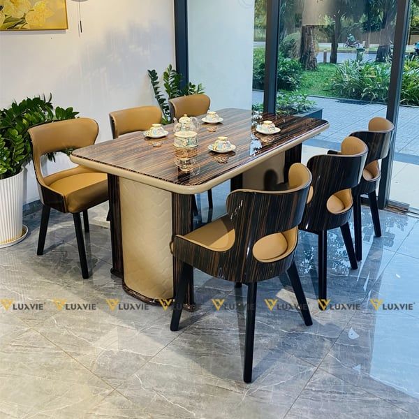 Bộ bàn ăn mặt đá Abellone