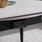 Bàn ăn mặt đá tròn thông minh kết hợp bếp từ Christopher (không gồm ghế)