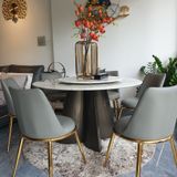 Bàn ăn tròn xoay 2 mặt đá Avenue (không gồm ghế)